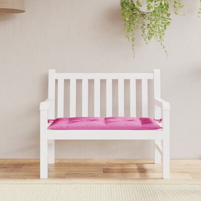 vidaXL Sodo suoliuko pagalvėlė, rožinės spalvos, 100x50x7cm, audinys