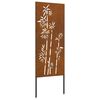 vidaXL Sodo privatumo ekranas Gėlių Rūdijanti 50 x 140 cm