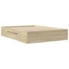 vidaXL Lovos rėmas, sonoma ąžuolo spalvos, 135x190cm, apdirbta mediena