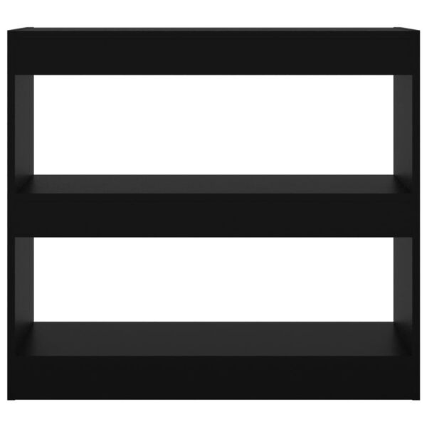 vidaXL Spintelė knygoms/kambario pertvara, juoda, 80x30x72cm