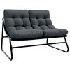 vidaXL Sodo baldai su pagalve Juoda 110 x 81 x 71 cm