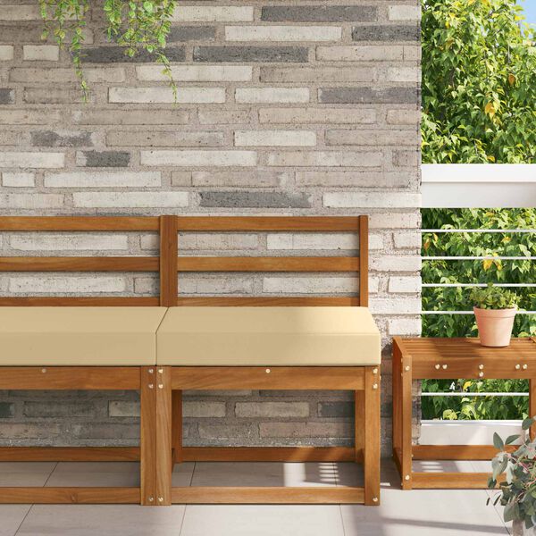 vidaXL Lauko sofa pagalvėlė Smėlio 60 x 60 x 8 cm Poliesteris