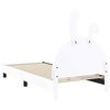 vidaXL Vaikiška lovos konstrukcija su galvūgaliu Balta 80 x 200 cm PU