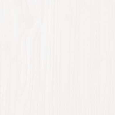 vidaXL Sodo lovelis su kojelėmis, baltas, 110x31x70cm, pušies masyvas