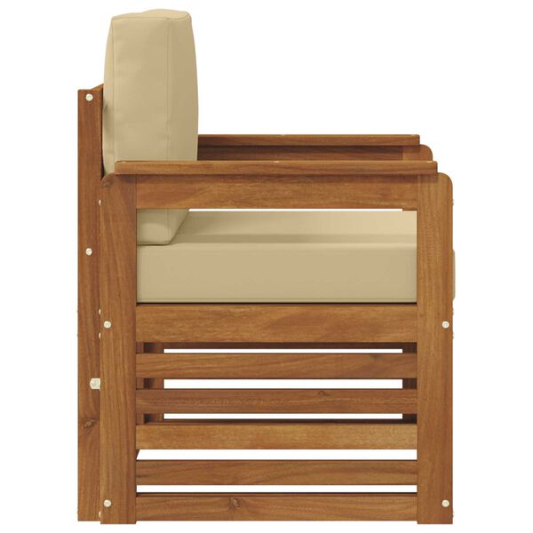 vidaXL Lauko sofos komplektas Tvirta akacijos mediena ir poliesteris