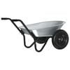 vidaXL Vežimėlis Sidabrinė ir juoda 80 L 120 kg Galvanizuotas plienas