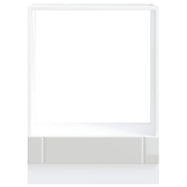 vidaXL Orkaitės spintelė "Lucca" Blizganti balta inžinerinė mediena