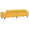 vidaXL Sofa &Scaron;viesi geltona 250 x 77 x 76 cm Kordūrinis audinys