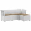 vidaXL 4 Vietų Sodo Sofa su Pagalvėlėmis Ratanų Imitacija PP Balta