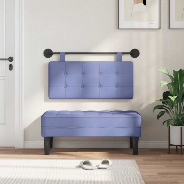 vidaXL Kabantysis galvūgalis Džinsinės mėlynos 100 x 55 x 5 cm audinys