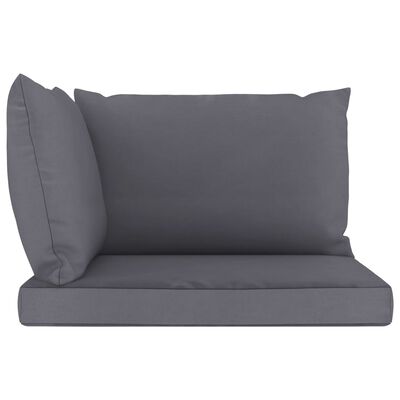 vidaXL Keturvietė sodo sofa su antracito spalvos pagalvėlėmis