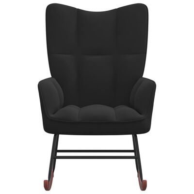 vidaXL Supama kėdė, juodos spalvos, aksomas