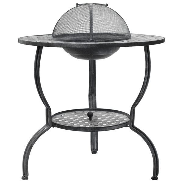 vidaXL Medžio anglimis kūrenama kepsninė, pilka, 70x67cm, senovinė