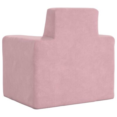 vidaXL Vaikiška sofa, rožinės spalvos, minkštas pliušas