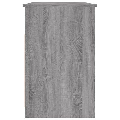 vidaXL Rašomasis stalas, pilkas ąžuolo, 102x50x76cm, mediena