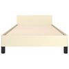 vidaXL Lovos rėmas su galvūgaliu be čiužinio, kreminės, 90x200cm