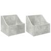 vidaXL LP įra&scaron;ų dėžutė 2 vnt. Betono pilka 37 x 33 x 32 cm