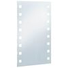 vidaXL Sieninis vonios kambario veidrodis su LED, 60x100cm