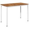 vidaXL Sodo vakarienės stalas Natūrali ir Balta 108,5 x 55 x 75 cm