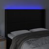 vidaXL Galvūgalis su LED, juodos spalvos, 147x16x118/128 cm