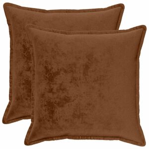 vidaXL Pagalvėlės užvalkalas 2 pcs HOUTEN &Scaron;viesiai rudas 55 x 55 cm