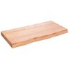 vidaXL Stalvir&scaron;is, &scaron;viesiai rudas, 80x40x(2-6) cm, medienos masyvas
