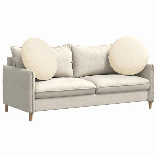 vidaXL Sėdynių pagalvėlės 2 pcs Kreminė &Oslash; 80 cm Kordūrinis audinys