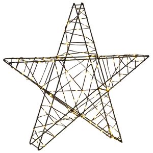 vidaXL 3D Kalėdų žvaigždė 120 LED &Scaron;ilta balta 55 x 53,5 x 10 cm