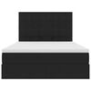 vidaXL Lova su daiktų laikymo vieta ir LED Juoda 140 x 200 cm Aksomas