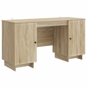 vidaXL Stalas Sonoma ąžuolas Apdirbta mediena 142,5 x 50 x 75 cm