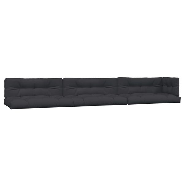 vidaXL Sofos komplektas i&scaron; palečių su pagalvėlėmis, 6 dalių, akacija