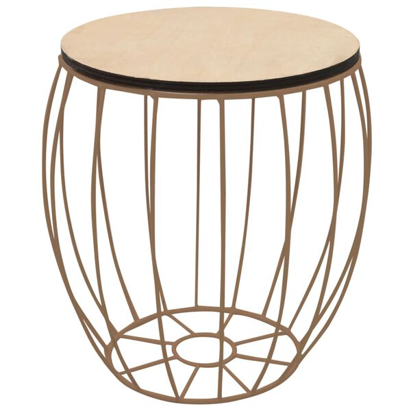 vidaXL Kavos staliukų komplektas, 3d., tuopos fanera, geležis