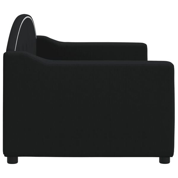 vidaXL Sofa, juodos spalvos, 80x200cm, audinys