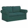 vidaXL Sofa 2 pcs Tamsiai žalia 155 x 82 x 80 cm audinys