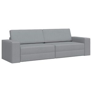 vidaXL Sofa lova &Scaron;viesiai pilka 245 x 78 x 77 cm audinys