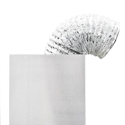 vidaXL Sieninis gartraukis, baltas, 90cm, nerūdijantis plienas