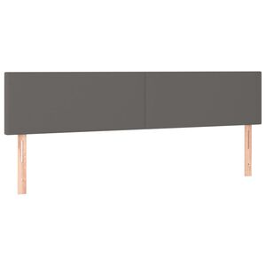 vidaXL Galvūgaliai, pilkos spalvos, 180x5x78/88 cm, dirbtinė oda