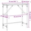 vidaXL Konsolinis staliukas, juodas, 75x32x75cm, apdirbta mediena