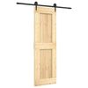 vidaXL Slankios durys Natūrali ir juoda 70 x 210 cm