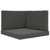 vidaXL Lauko sofa pagalvėlė 3 pcs Antracitas Poliesteris