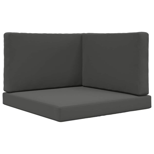 vidaXL Lauko sofa pagalvėlė 3 pcs Antracitas Poliesteris