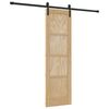vidaXL Slankios durys Natūrali 61 x 198,5 cm Pu&scaron;ies medienos masyvas