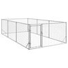 vidaXL Lauko &scaron;unų voljeras su durelėmis, 2x4x1m, cinkuotas plienas