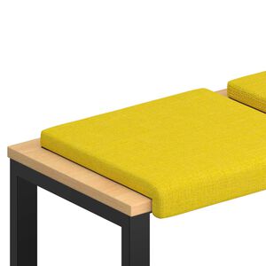 vidaXL Suoliuko pagalvė 2 vnt. Audinys &Scaron;viesi geltona Gylis 35 cm