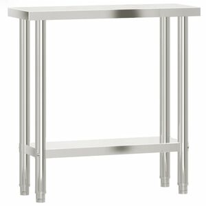 vidaXL Virtuvės darbastalis, 82,5x30x85cm, nerūdijantis plienas