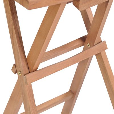 vidaXL Sulankstomos baro kėdės, 2 vnt., tikmedžio medienos masyvas