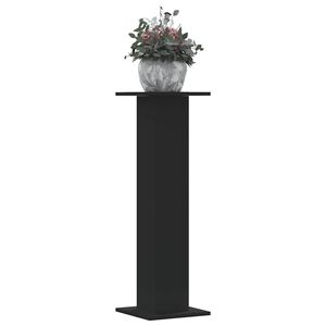 vidaXL Stovai augalams, 2vnt., juodi, 30x30x95cm, apdirbta mediena