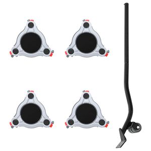 vidaXL Baldų ratukai, 4 vnt. su keltuvu, 14,5x13,5x4 cm, plienas, 400 kg