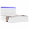 vidaXL Lova su daiktų laikymo vieta ir LED &Scaron;vari balta 180 x 200 cm