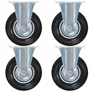vidaXL Ratukai, 4 vnt., fiksuoti, 125 mm
